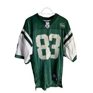 New York Jets NFL Reebok On Field Jersey Medium #83 Moss Green White